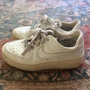 Nike Cream and White Air Sneakers